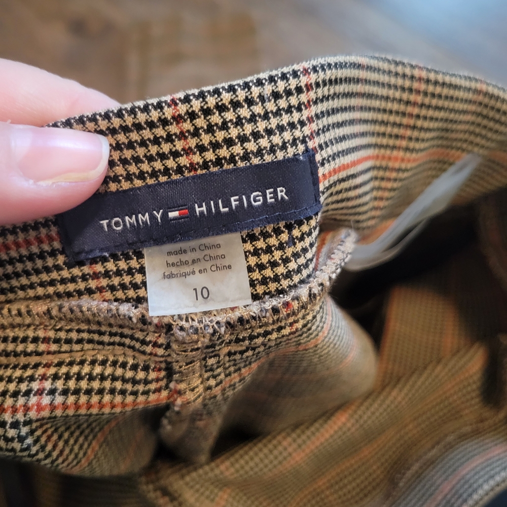 Tommy Hilfiger Checkered Pants in Black and Tan